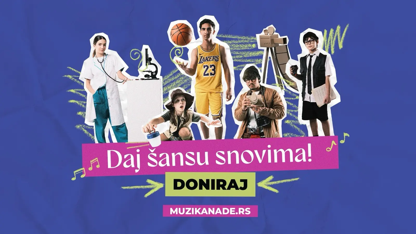 Children dressed as their future professions — Give dreams a chance campaign